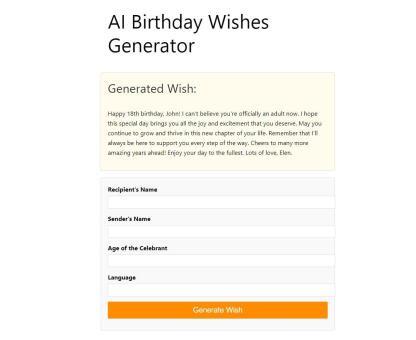 AI Birthday Wishes Generator WordPress Plugin