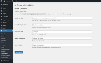 AI Dream Interpretation WordPress Plugin